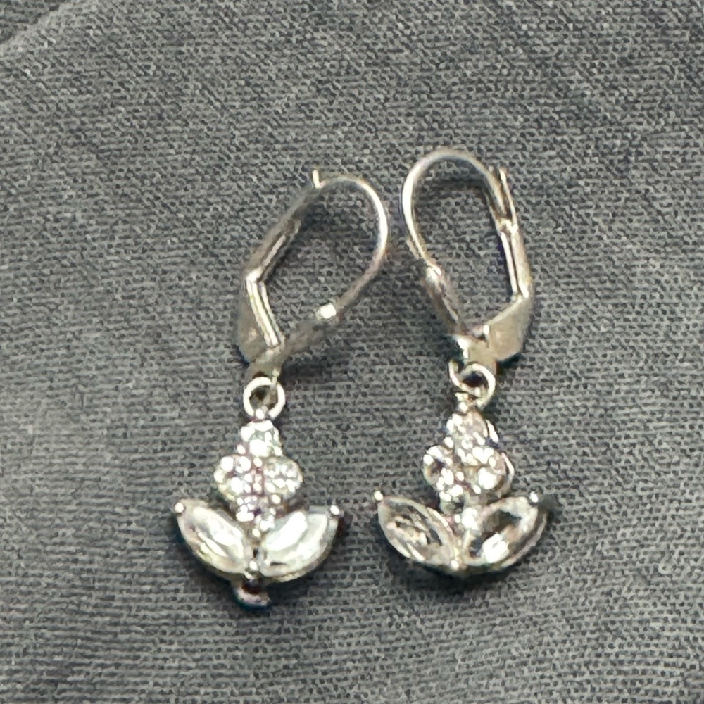 Elegant Sterling Silver Floral Earrings